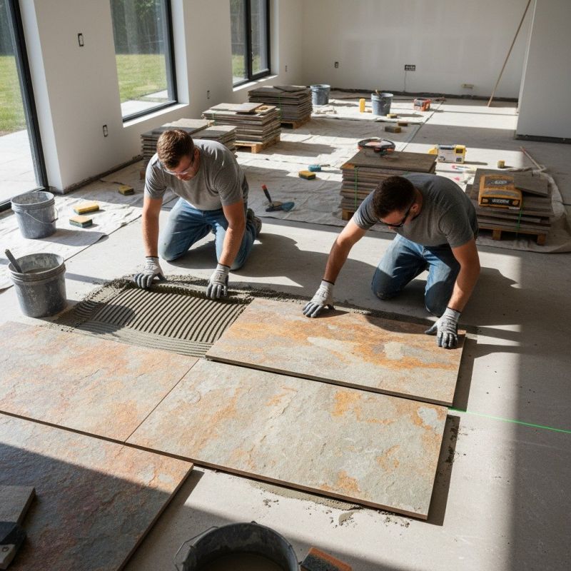 Our team working on Concrete Installation projects in Flint, MI