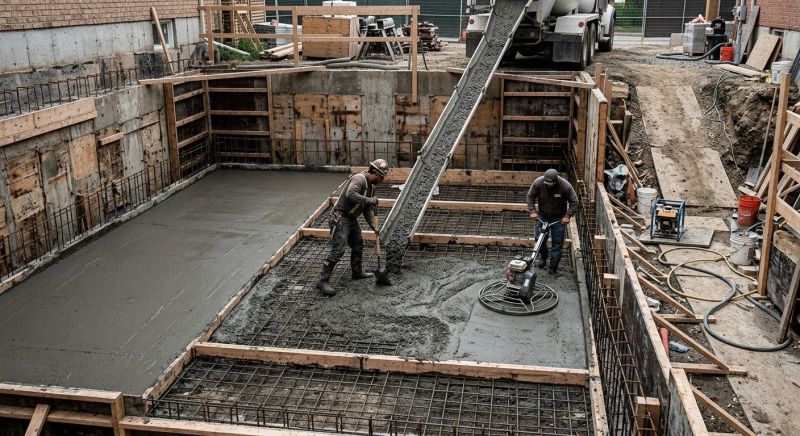Basement Concrete Installation in Metamora, MI