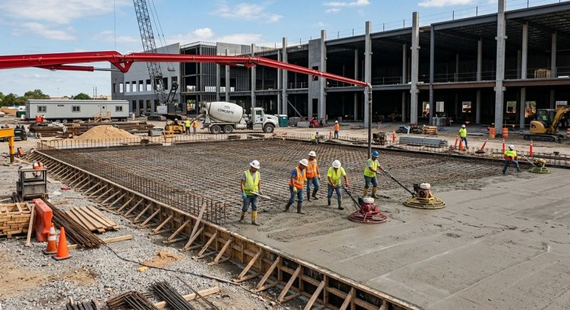 Commercial Slab Construction in Vassar, MI