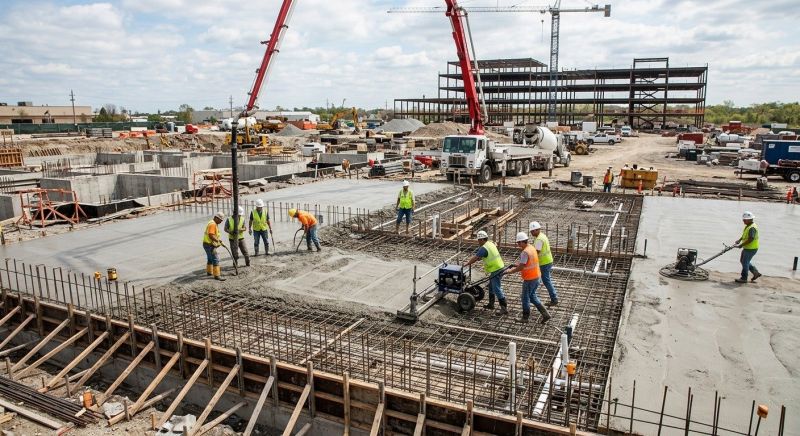 Commercial Slab Installation in Davison, MI