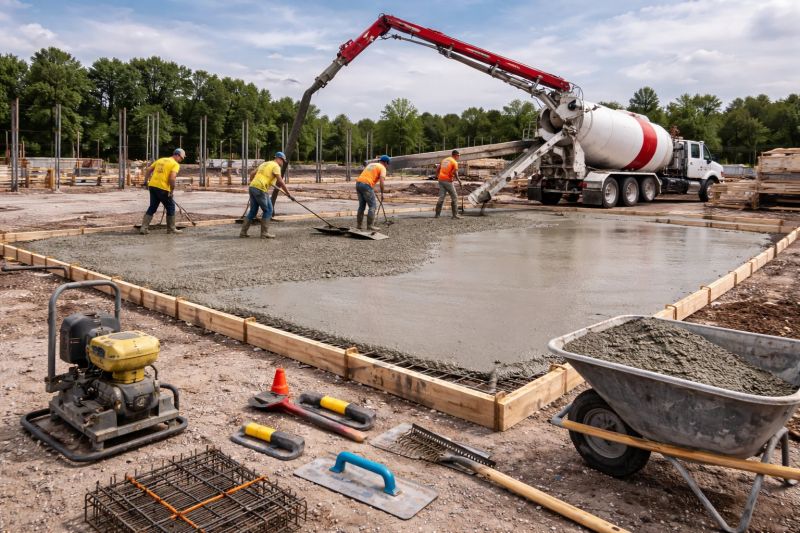 Commercial Slab Installation in Lapeer County, MI