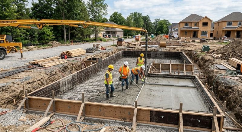 Concrete Foundation Installation in Linden, MI