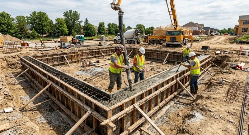 Foundation Wall Pouring in Metamora, MI
